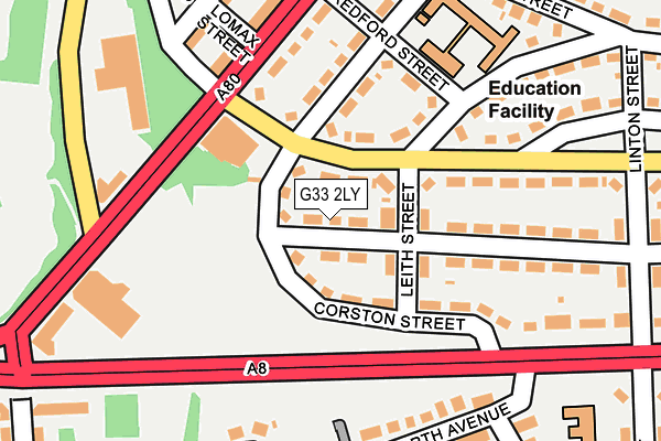 G33 2LY map - OS OpenMap – Local (Ordnance Survey)
