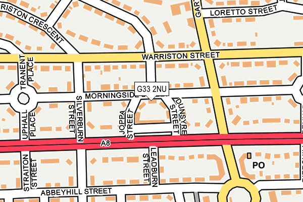 G33 2NU map - OS OpenMap – Local (Ordnance Survey)