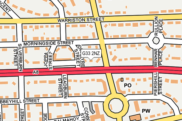 G33 2NZ map - OS OpenMap – Local (Ordnance Survey)