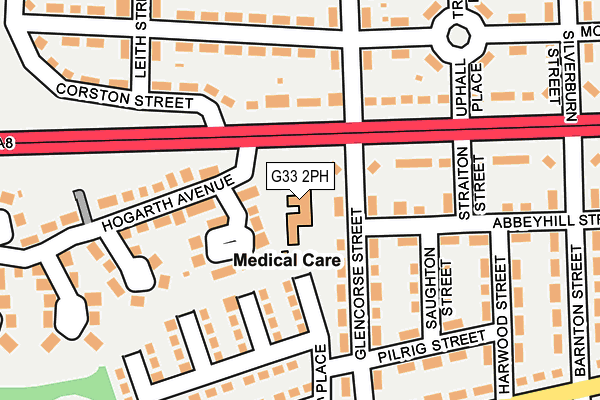 G33 2PH map - OS OpenMap – Local (Ordnance Survey)