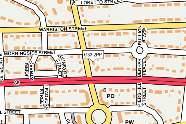 G33 2PP map - OS OpenMap – Local (Ordnance Survey)