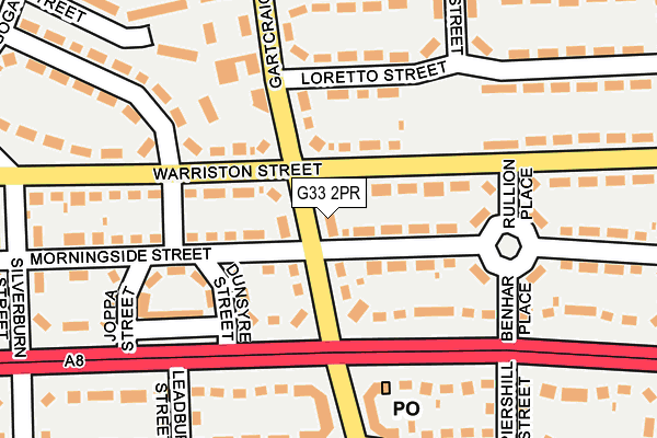 G33 2PR map - OS OpenMap – Local (Ordnance Survey)
