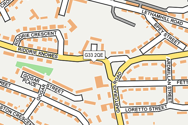 G33 2QE map - OS OpenMap – Local (Ordnance Survey)