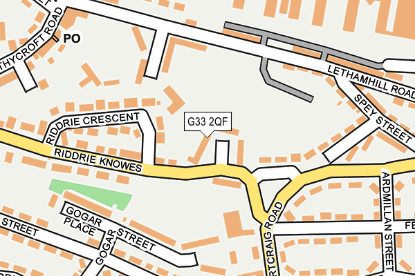 G33 2QF map - OS OpenMap – Local (Ordnance Survey)