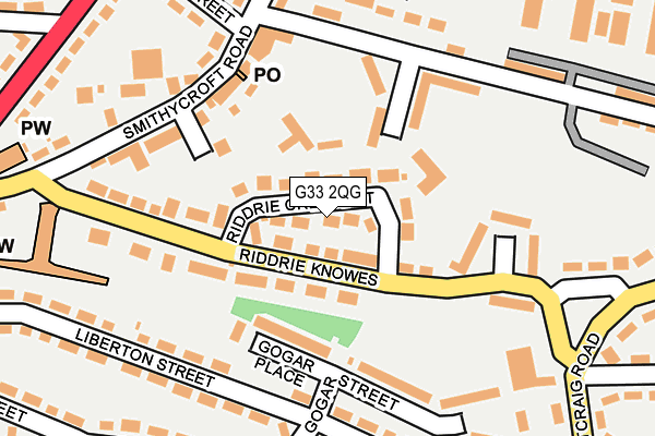 G33 2QG map - OS OpenMap – Local (Ordnance Survey)