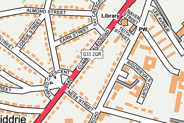 G33 2QR map - OS OpenMap – Local (Ordnance Survey)