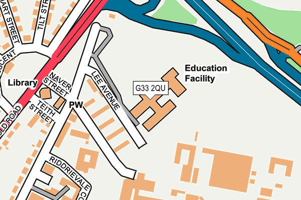 G33 2QU map - OS OpenMap – Local (Ordnance Survey)