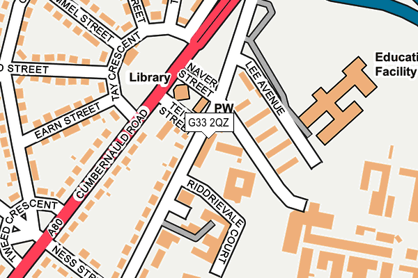 G33 2QZ map - OS OpenMap – Local (Ordnance Survey)
