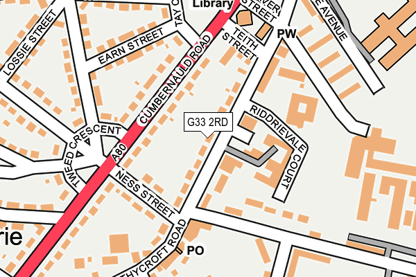 G33 2RD map - OS OpenMap – Local (Ordnance Survey)
