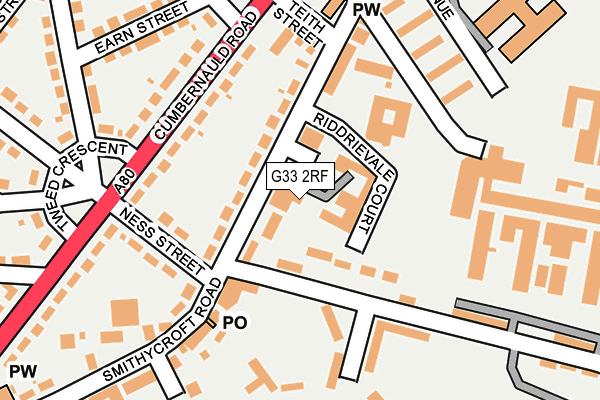 G33 2RF map - OS OpenMap – Local (Ordnance Survey)