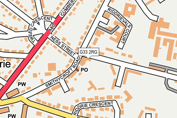 G33 2RG map - OS OpenMap – Local (Ordnance Survey)