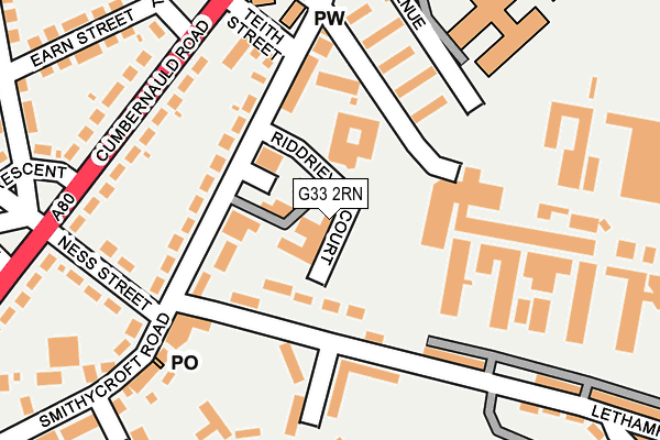 G33 2RN map - OS OpenMap – Local (Ordnance Survey)