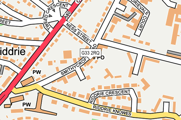 G33 2RQ map - OS OpenMap – Local (Ordnance Survey)