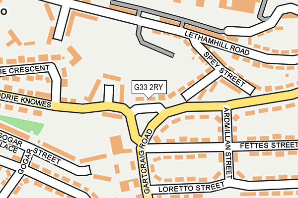 G33 2RY map - OS OpenMap – Local (Ordnance Survey)