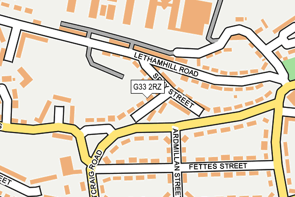 G33 2RZ map - OS OpenMap – Local (Ordnance Survey)