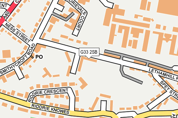 G33 2SB map - OS OpenMap – Local (Ordnance Survey)
