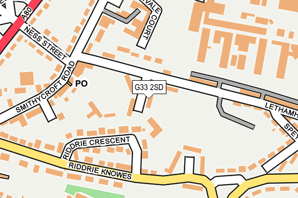 G33 2SD map - OS OpenMap – Local (Ordnance Survey)