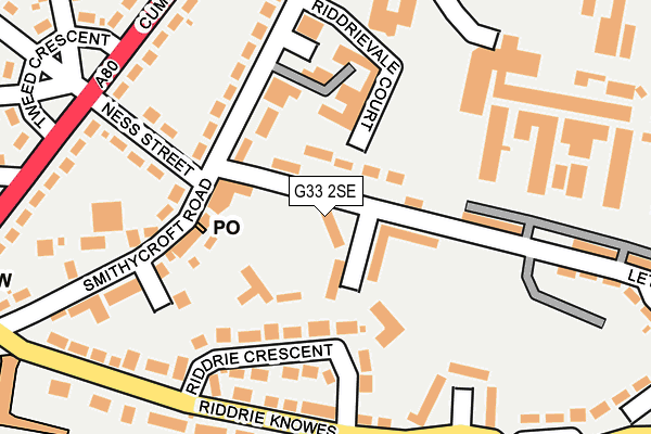 G33 2SE map - OS OpenMap – Local (Ordnance Survey)