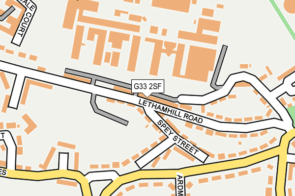 G33 2SF map - OS OpenMap – Local (Ordnance Survey)