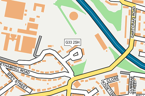 G33 2SH map - OS OpenMap – Local (Ordnance Survey)