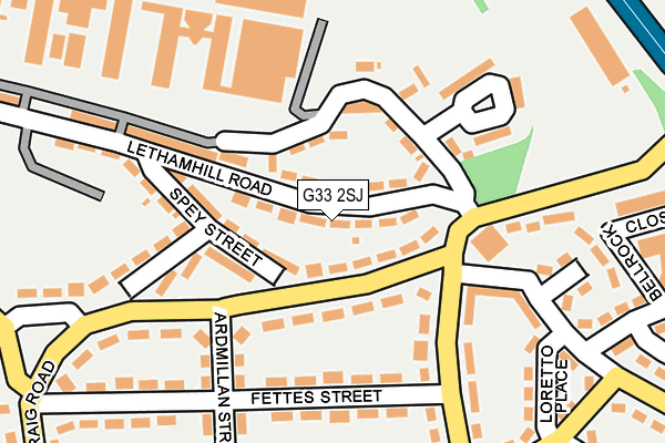 G33 2SJ map - OS OpenMap – Local (Ordnance Survey)