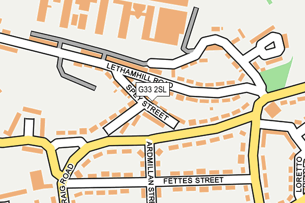 G33 2SL map - OS OpenMap – Local (Ordnance Survey)