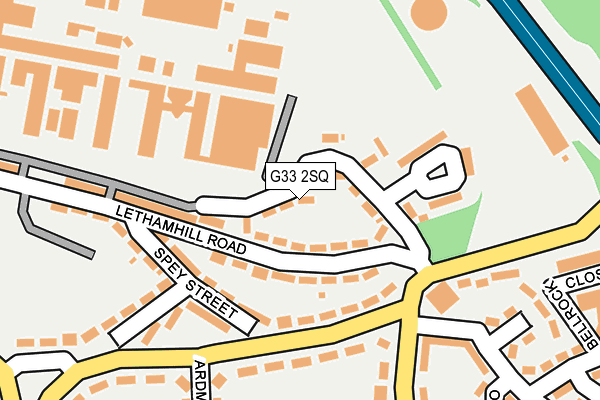 G33 2SQ map - OS OpenMap – Local (Ordnance Survey)