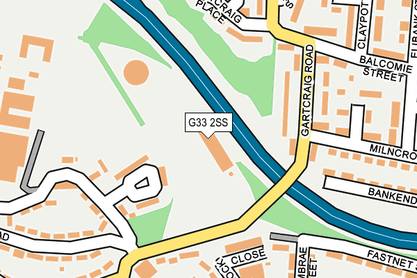 G33 2SS map - OS OpenMap – Local (Ordnance Survey)