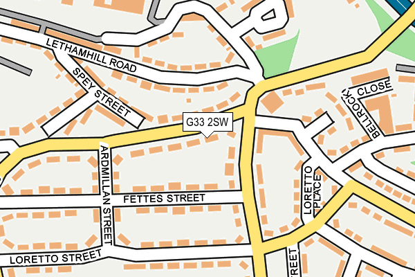 G33 2SW map - OS OpenMap – Local (Ordnance Survey)