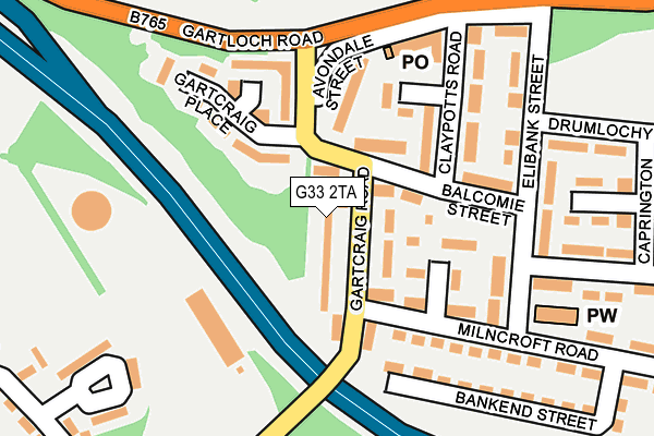 G33 2TA map - OS OpenMap – Local (Ordnance Survey)