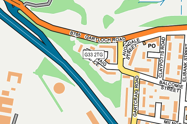 G33 2TG map - OS OpenMap – Local (Ordnance Survey)