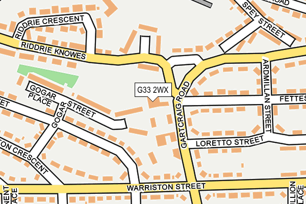 G33 2WX map - OS OpenMap – Local (Ordnance Survey)
