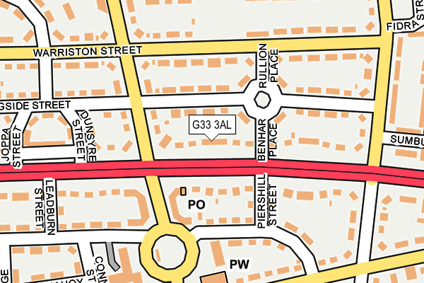 G33 3AL map - OS OpenMap – Local (Ordnance Survey)