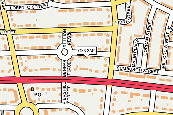 G33 3AP map - OS OpenMap – Local (Ordnance Survey)