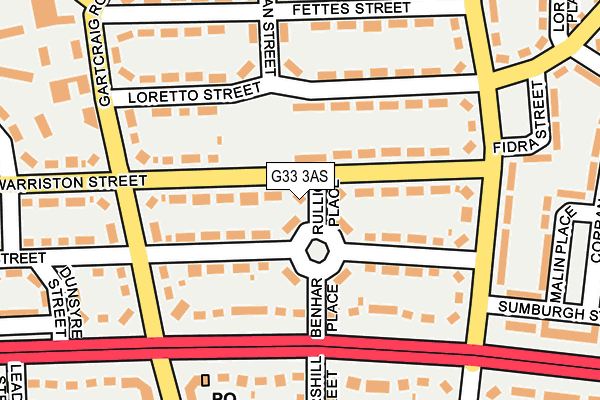 G33 3AS map - OS OpenMap – Local (Ordnance Survey)