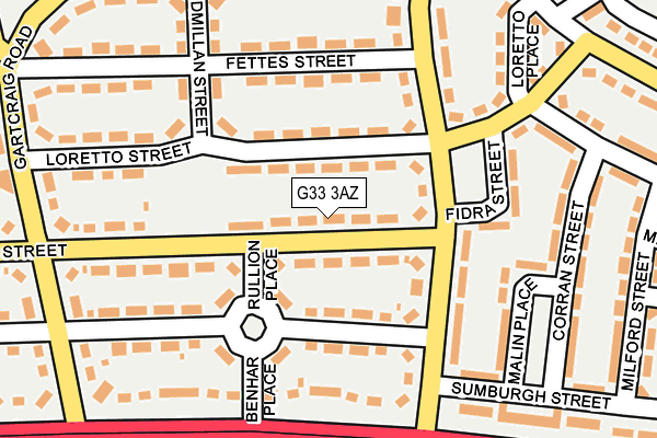 G33 3AZ map - OS OpenMap – Local (Ordnance Survey)