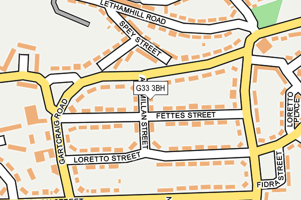 G33 3BH map - OS OpenMap – Local (Ordnance Survey)