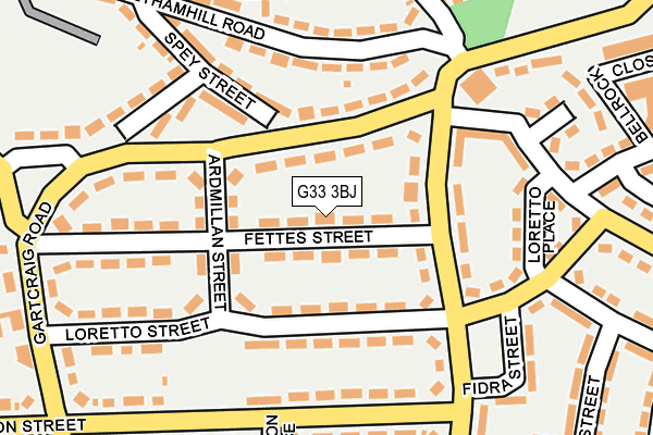 G33 3BJ map - OS OpenMap – Local (Ordnance Survey)