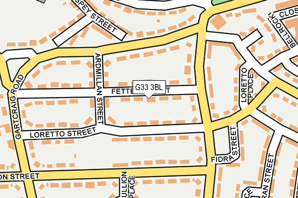 G33 3BL map - OS OpenMap – Local (Ordnance Survey)