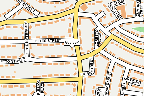 G33 3BP map - OS OpenMap – Local (Ordnance Survey)