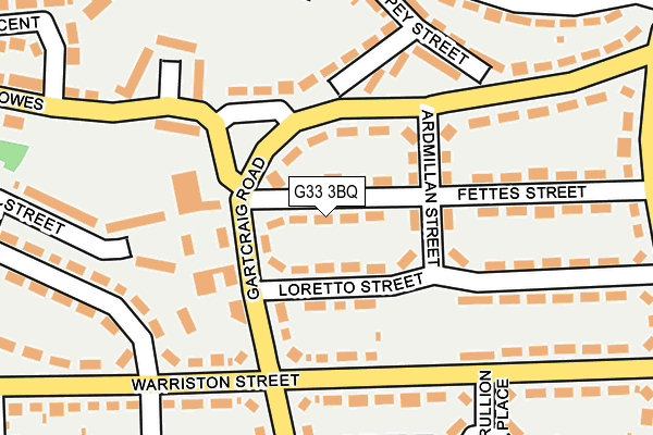 G33 3BQ map - OS OpenMap – Local (Ordnance Survey)