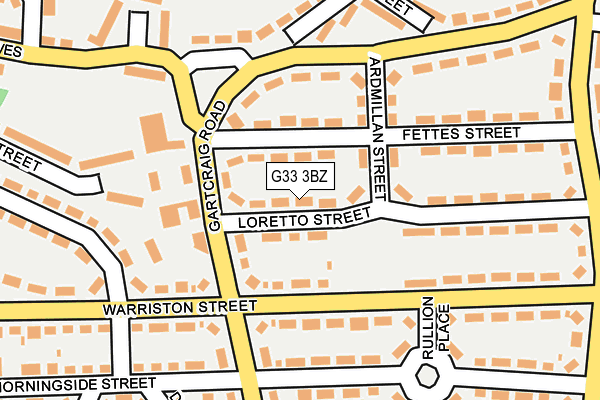 G33 3BZ map - OS OpenMap – Local (Ordnance Survey)