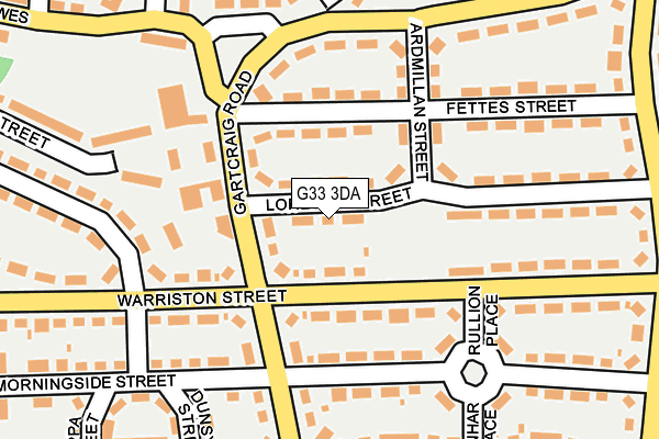 G33 3DA map - OS OpenMap – Local (Ordnance Survey)