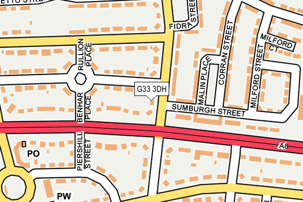 G33 3DH map - OS OpenMap – Local (Ordnance Survey)