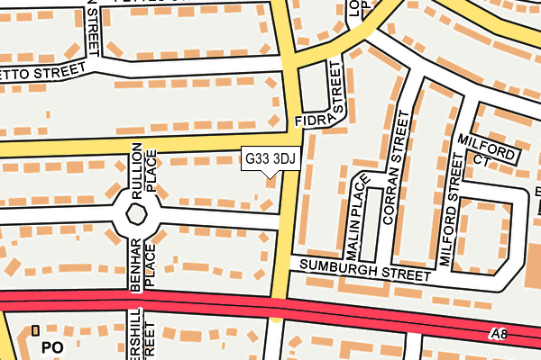 G33 3DJ map - OS OpenMap – Local (Ordnance Survey)