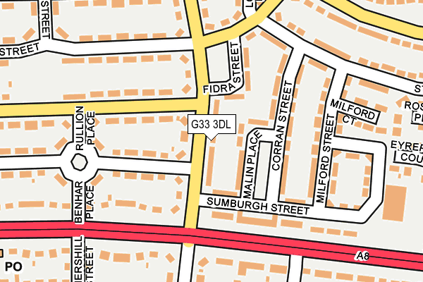 G33 3DL map - OS OpenMap – Local (Ordnance Survey)