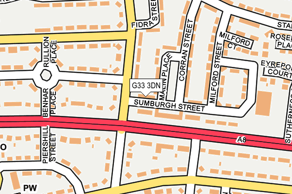 G33 3DN map - OS OpenMap – Local (Ordnance Survey)