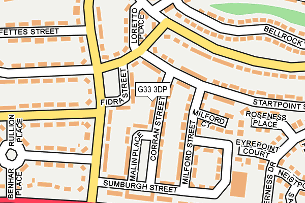 G33 3DP map - OS OpenMap – Local (Ordnance Survey)