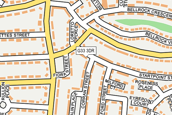 G33 3DR map - OS OpenMap – Local (Ordnance Survey)