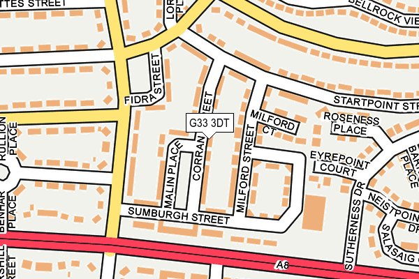 G33 3DT map - OS OpenMap – Local (Ordnance Survey)